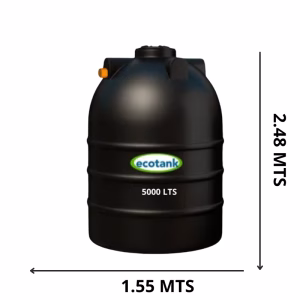 Fosa septica ecotank 5,000 lts negro bicapa